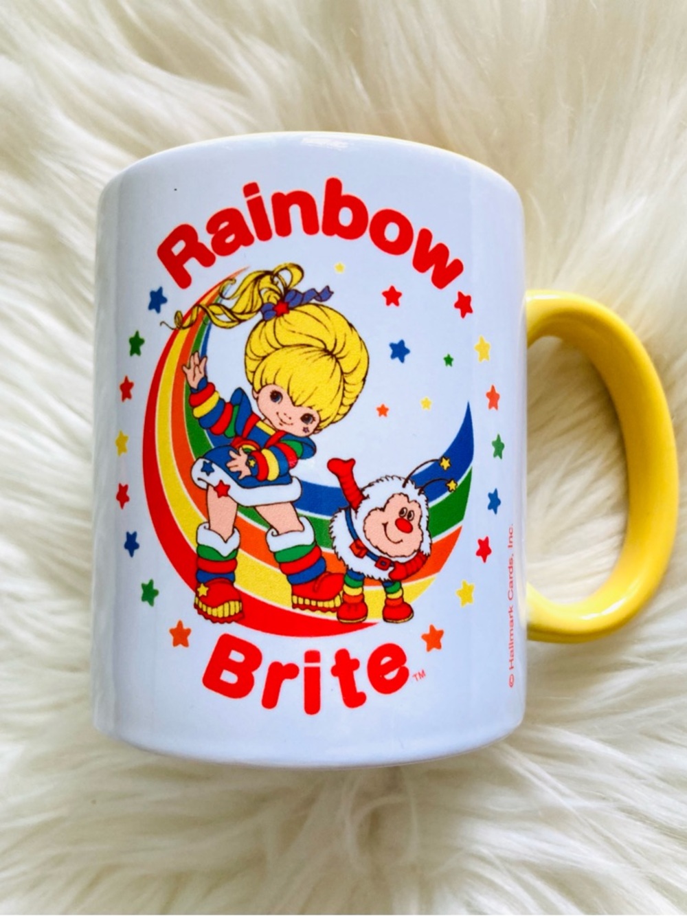 Vintage Rainbow Brite Yellow-Handle Ceramic Mug by Hallmark Cards Inc. - Picture 2 of 7